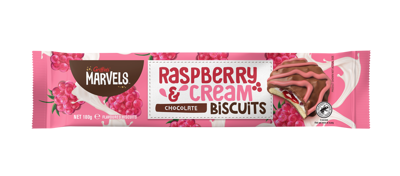 Raspberry & Cream Chocolate Biscuits